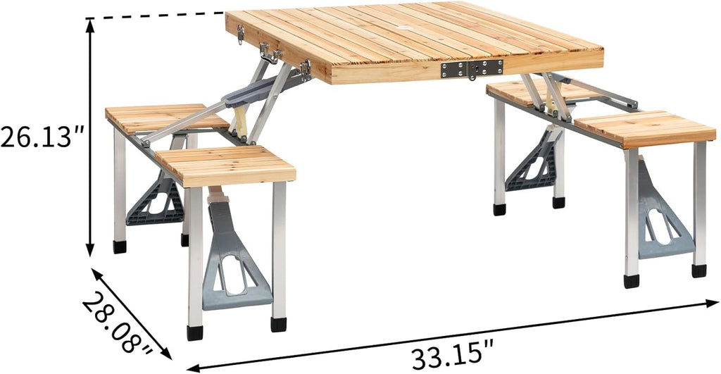 Portable Folding Picnic Table and Chairs Set X940750
