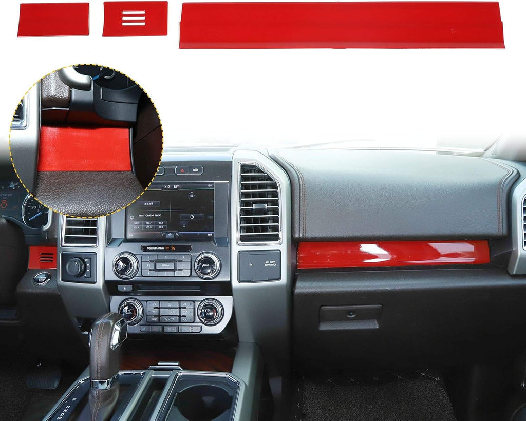 ABS Red 3pcs Trim for Ford F150 H5864