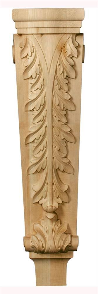 Red Oak Extra Large Acanthus Pilaster Corbel U50889