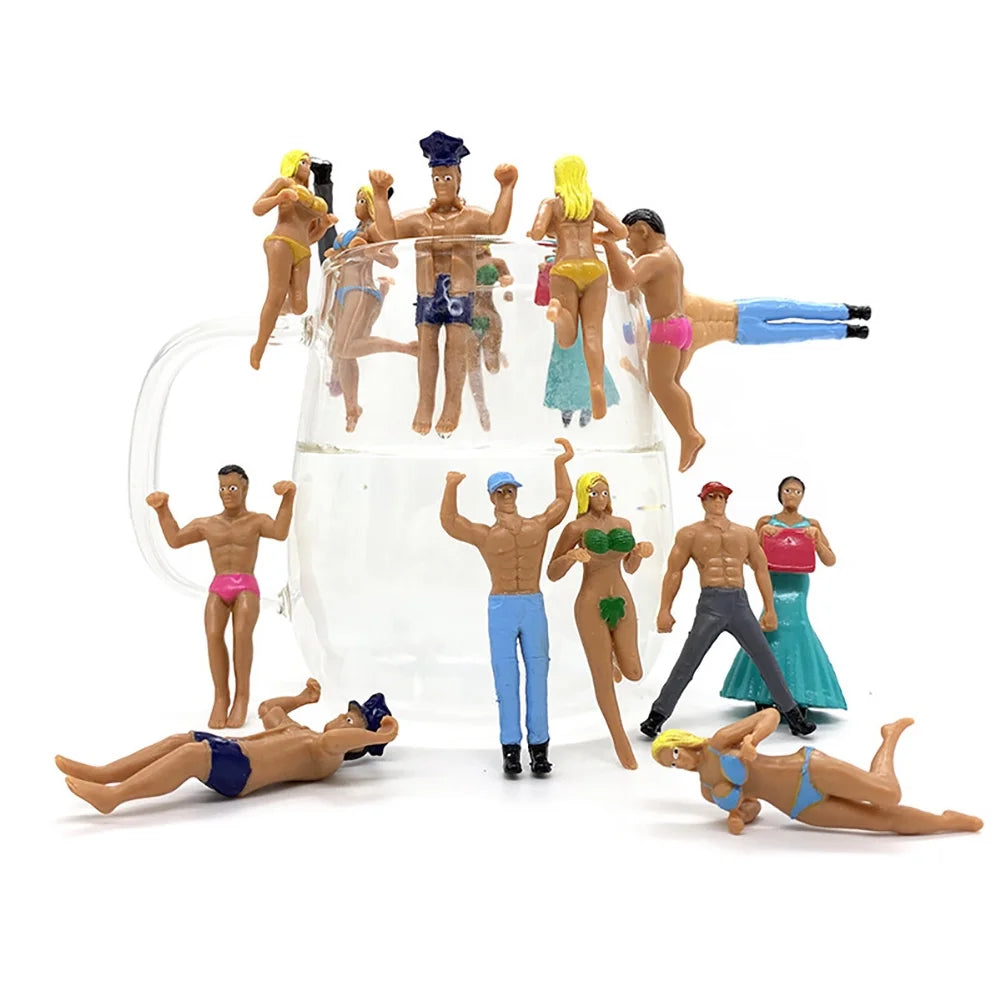 8Pcs Mini Simulated People Dollhouse Pendant Decor C32478