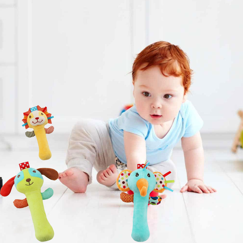 3 Pack Baby Soft Rattle Sensory Toys with Sound Z336547