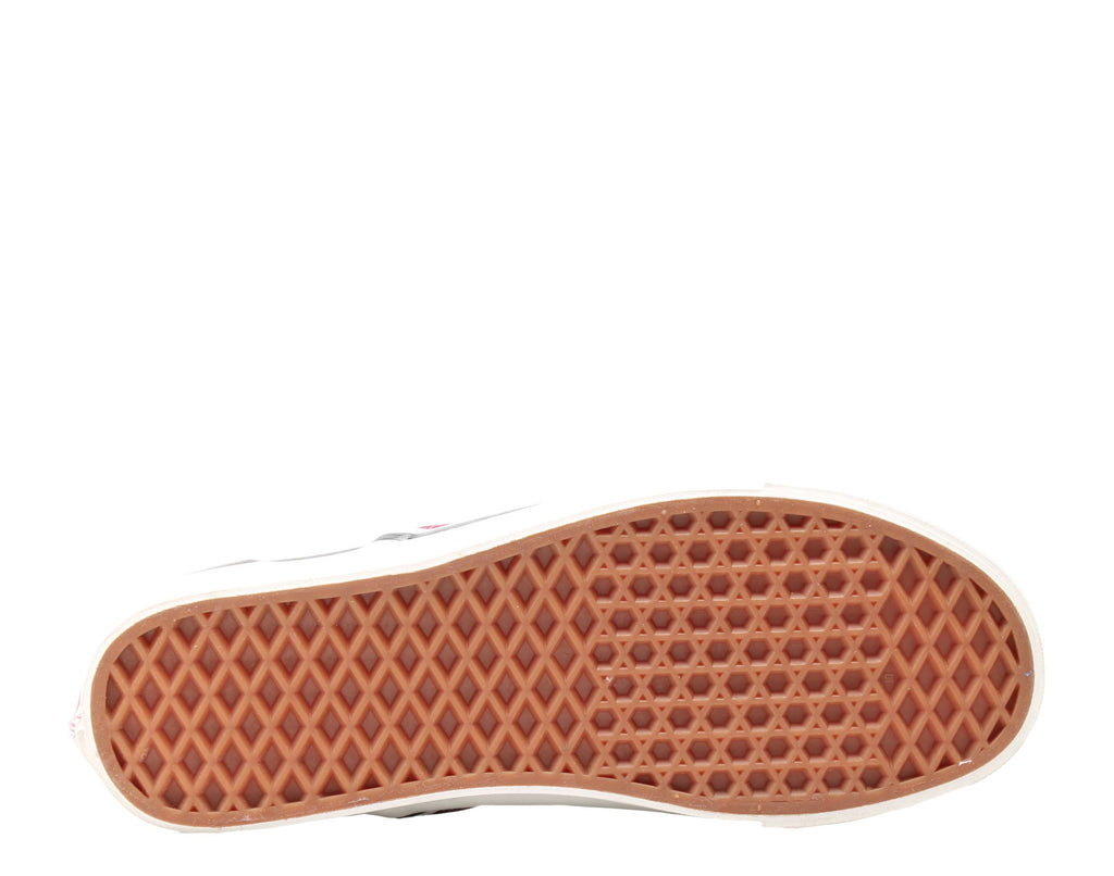 Burgundy White Slip-On Shoes O588896