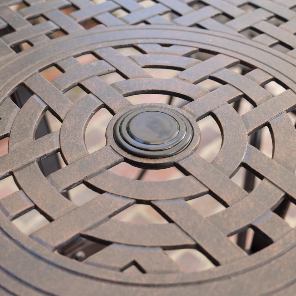 Bronze Cast Aluminum Round Bar Table P1549