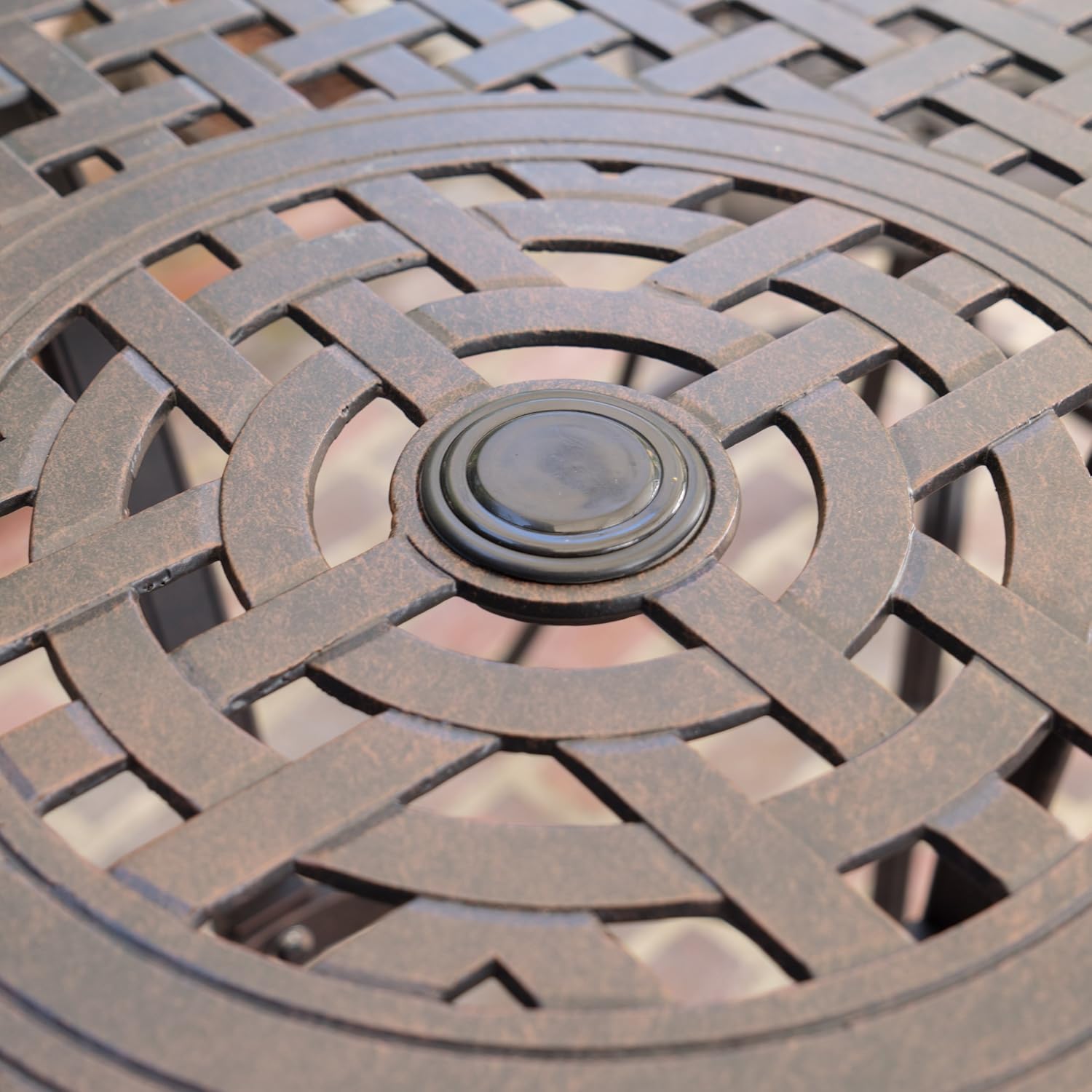 Bronze Cast Aluminum Round Bar Table P1549