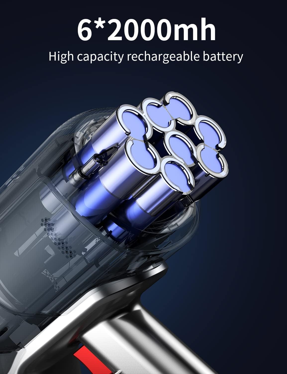 Cordless Stick Vacuum with 25Kpa Suction, 40min Runtime C62522