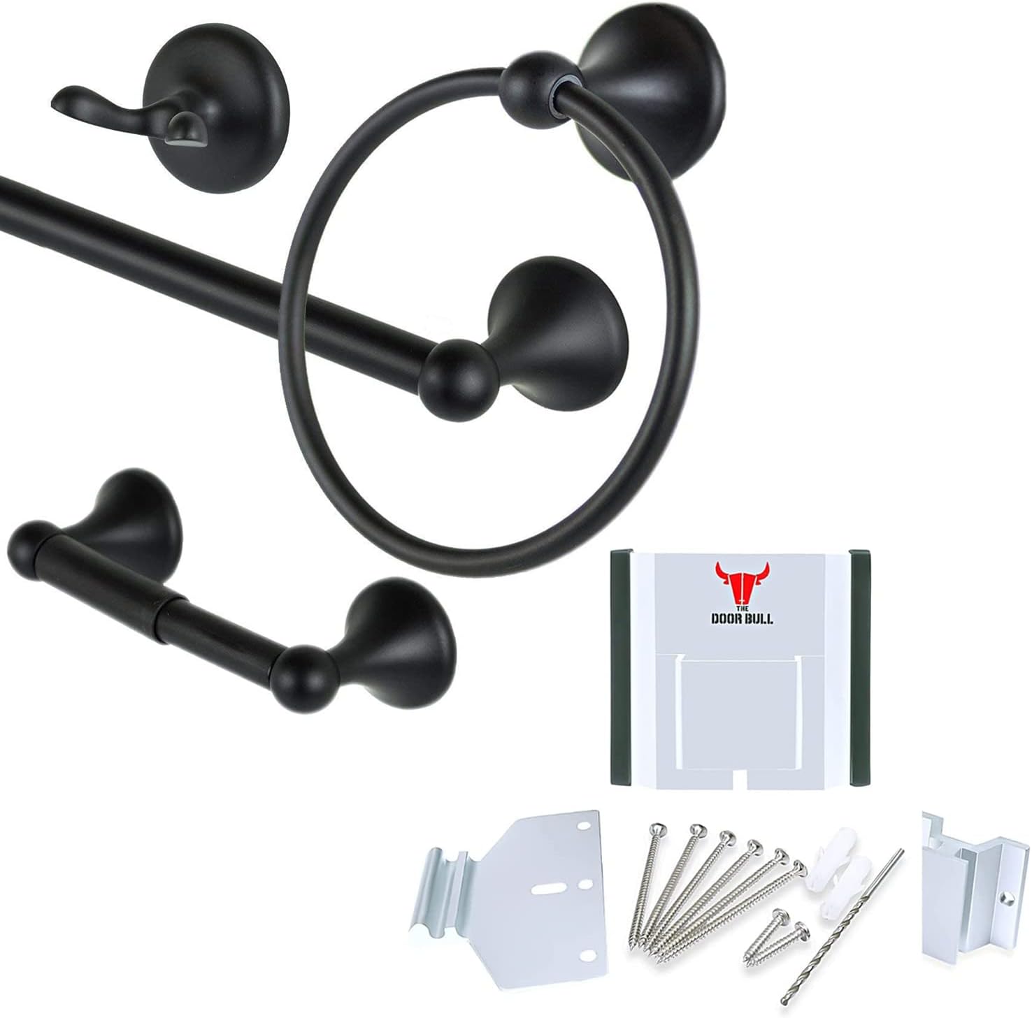 Door Barricade Lock Out Security Device with 24’’ Towel Bar G391905