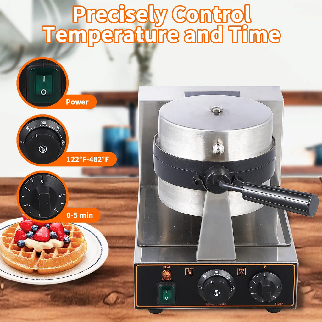 1200w Non-Stick Waffle Maker with Detachable Drip Tray D1646