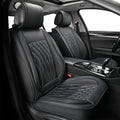 Black+Red Line Leather Car Seat Cover Pack of 2 E405528
