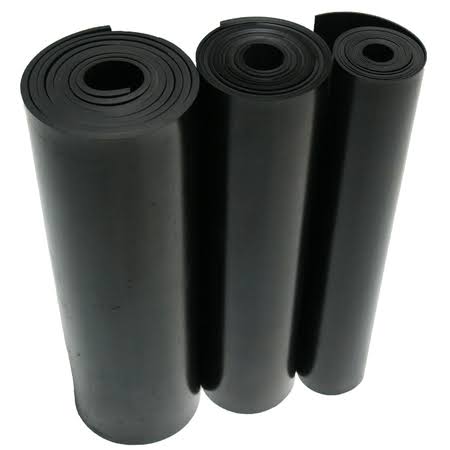 Nitrile Sheets 1/8 x 22 x 3 ft W x 20 ft L Black W4050