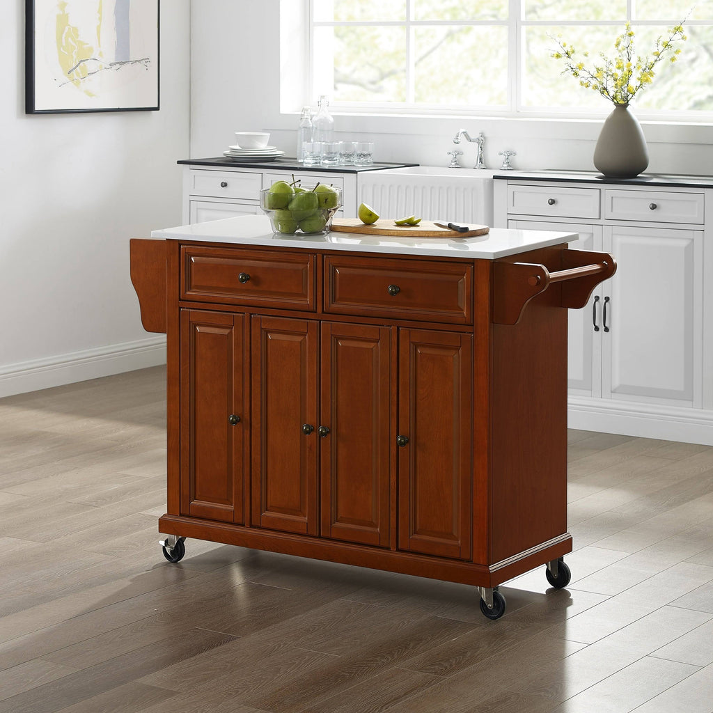 Full Size Granite Top Kitchen Cart F864
