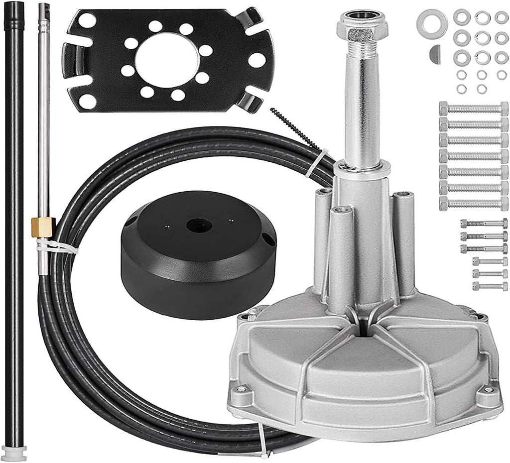 Boat Steering Control Cable 16 Feet Mechanical Rotary Steering Kit B378446