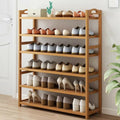 6 Tier Natural Bamboo Wooden Shoe Rack Storage Shelf B801