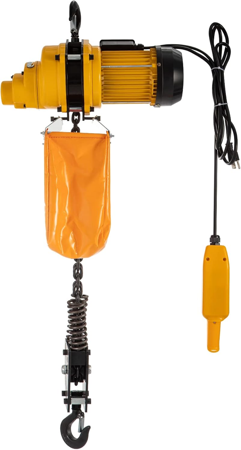 2200lbs Electric Chain Hoist with 3 m Wired Remote Control, 110V, 1300W E9869