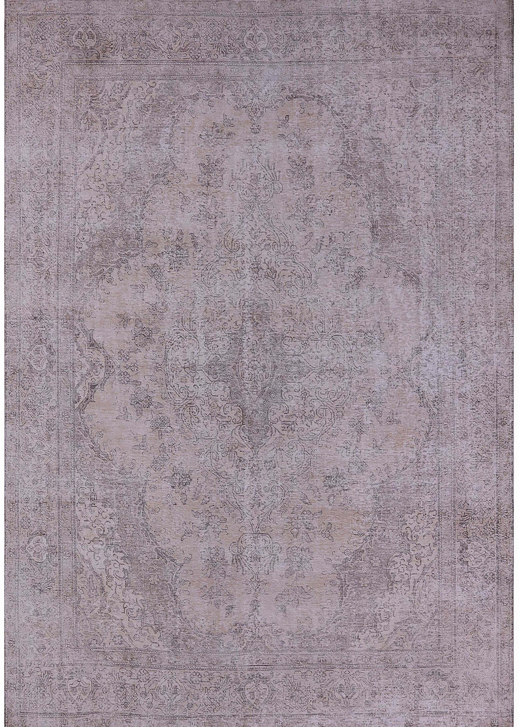 Silver Pink Rectangle Area Rug F305391
