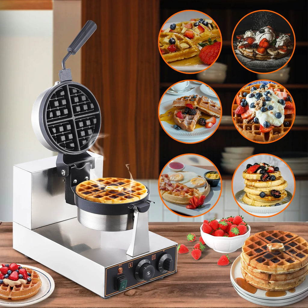 1200w Non-Stick Waffle Maker with Detachable Drip Tray D1646