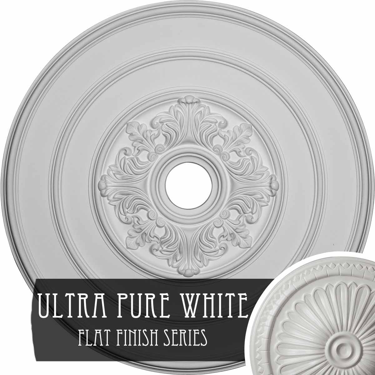 26x22OD x 1 1/2x22P White Ceiling Medallion D54380