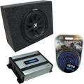 Kicker Bundle Compatible Universal Regular Standard Cab Truck C10 Comp Single 10 Loaded Sub Box Enclosure with Harmony HA-A400.1 Amplifier N831699