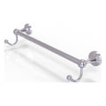 Satin Chrome 24 Inch Towel Bar with Integrated Hooks V45064