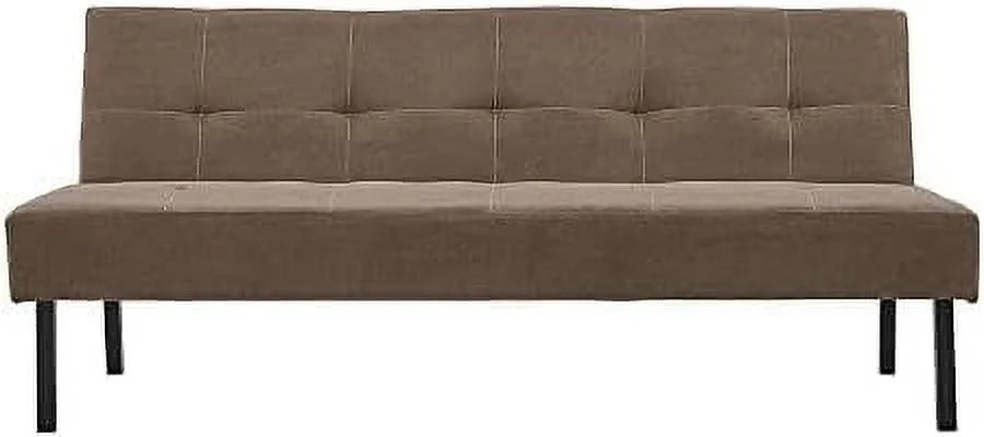 3 Seater Sofa Bed Click Clack Armless Fabric Couch Recliner (Grey) L58929