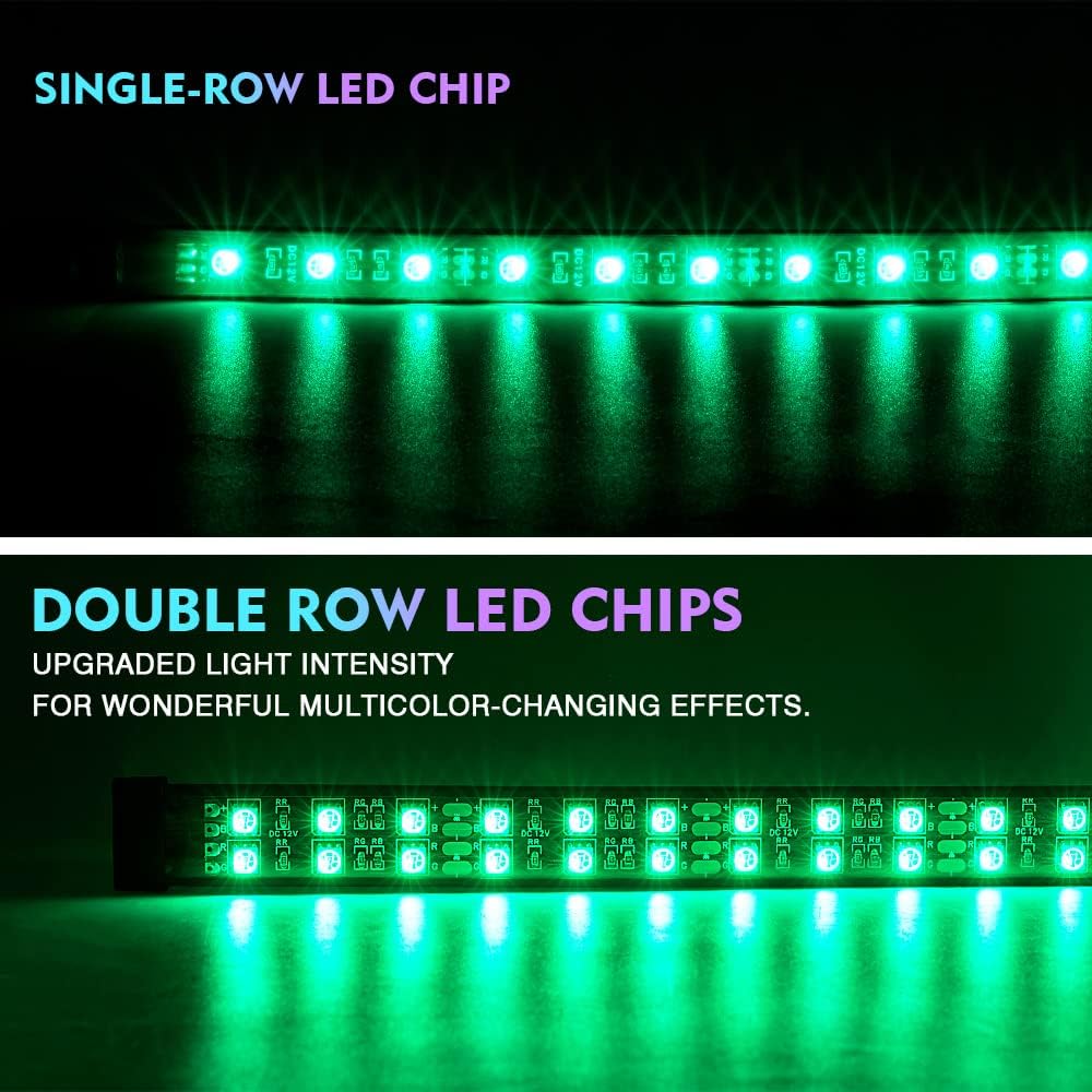 4 PCS RGB LED Car Underglow Light Kit with Wireless Remote D48519