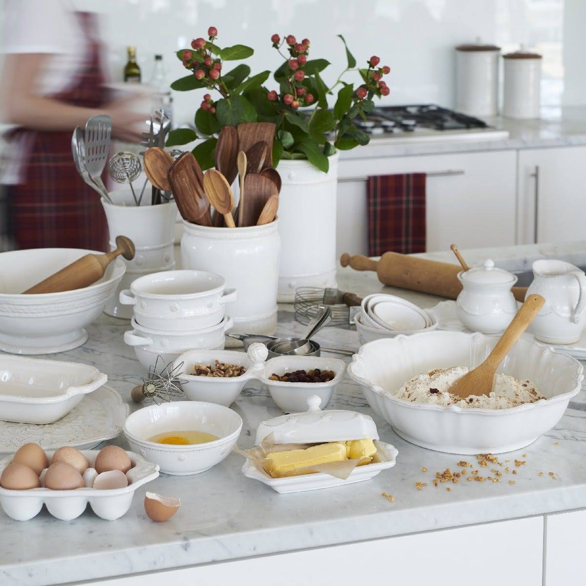 Whitewash Utensil Crock N53689
