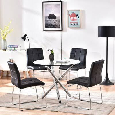 Black 5 Pieces Dining Set R971