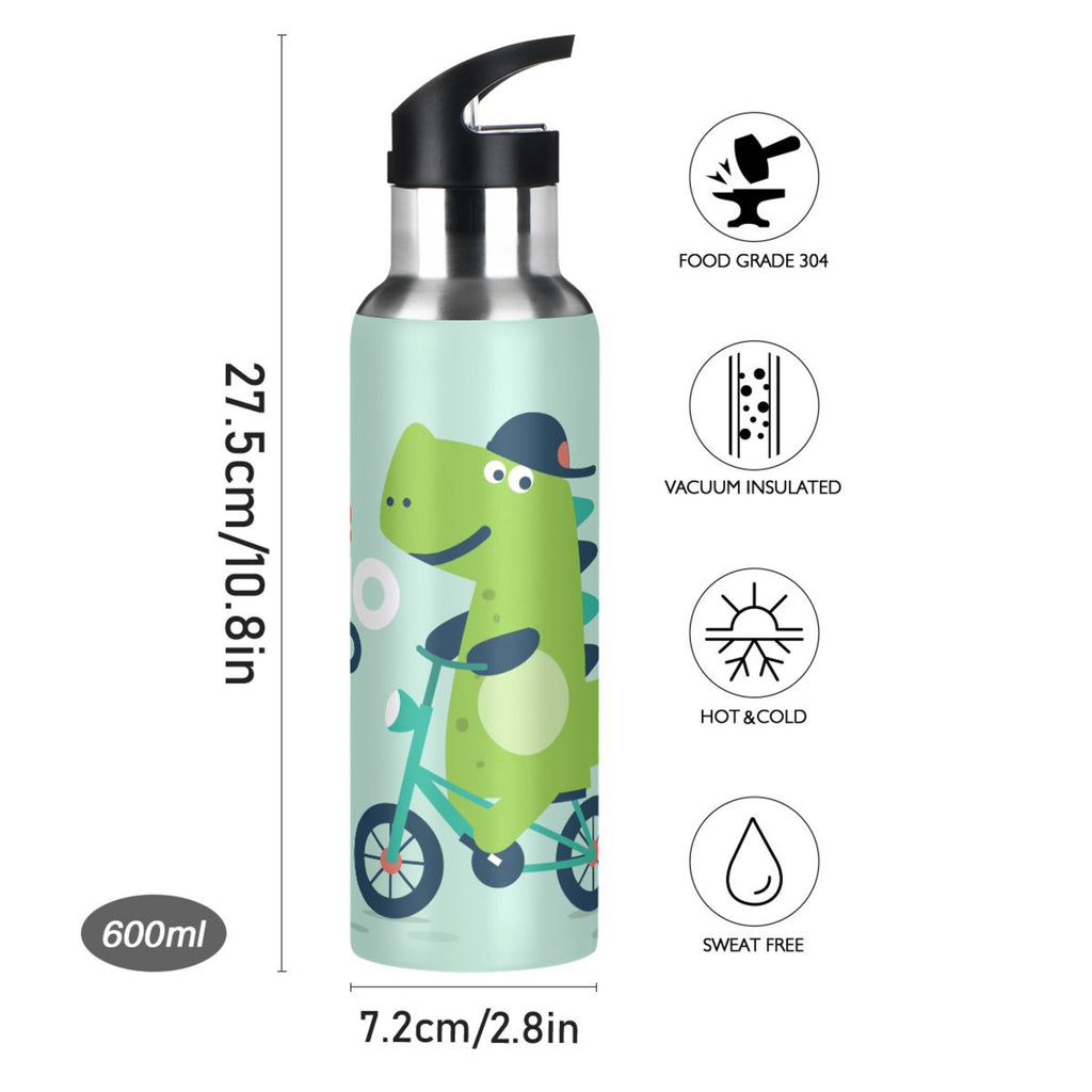 Stainless Steel Vacuum Insulated Water Bottle with Straw Lid 20 OZ W434354