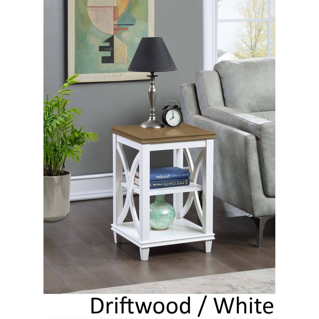 Driftwood / White End Table M451