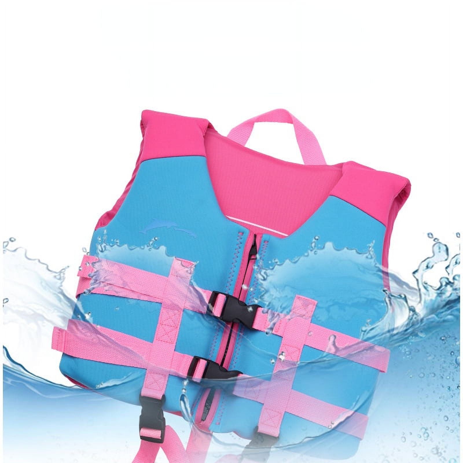 Kids Swim Vest Life Jacket with Dual Adjustable Safety Straps J872320