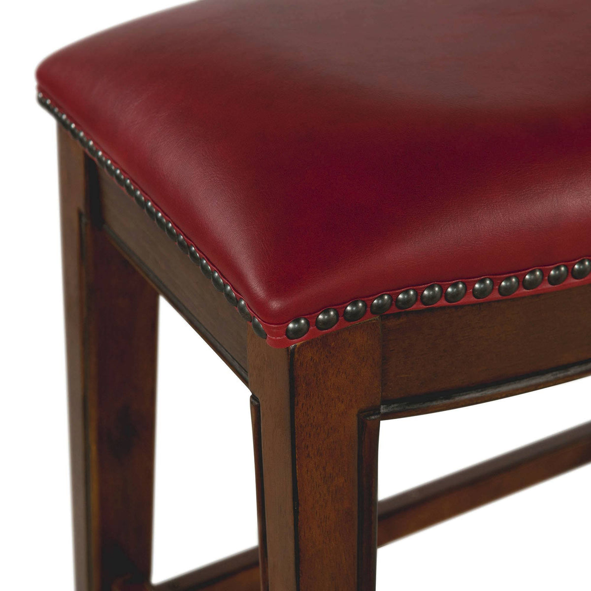 Red Backless Bar Stool Q7457