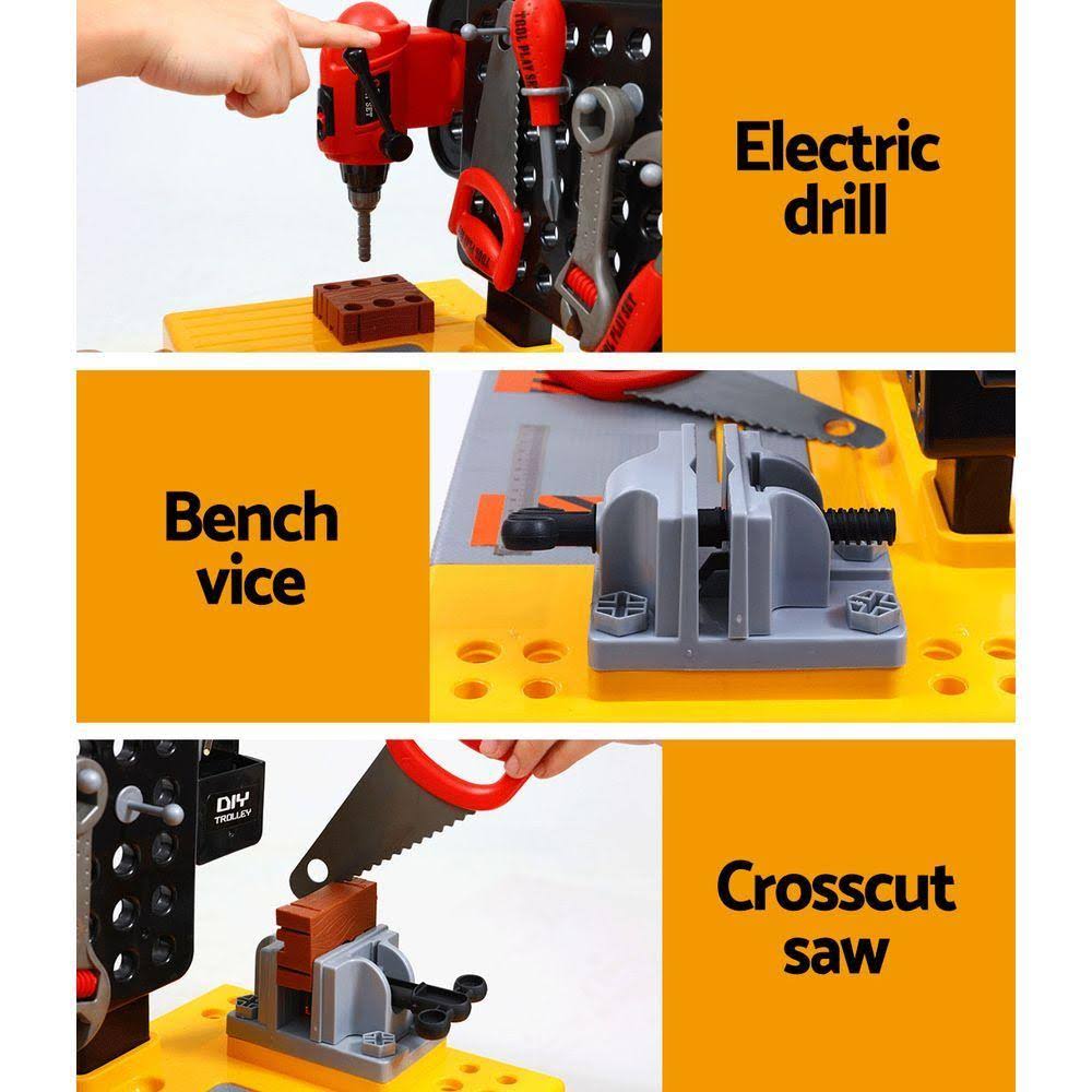 54pcs Kids Pretend Play Workbench Tools Set M2060