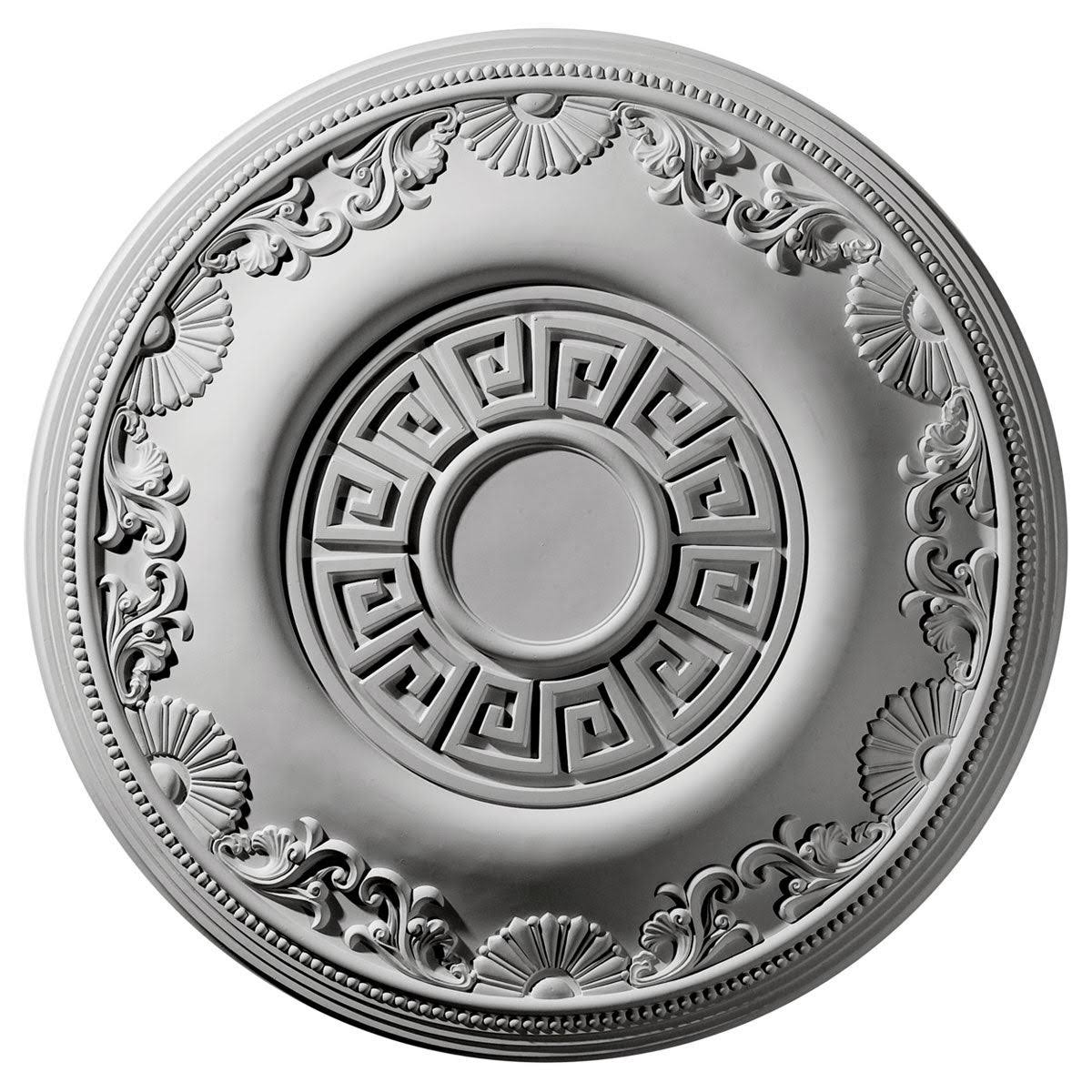 25 7/8x22OD x 2 1/4x22P Hand-Painted White Ceiling Medallion T401227