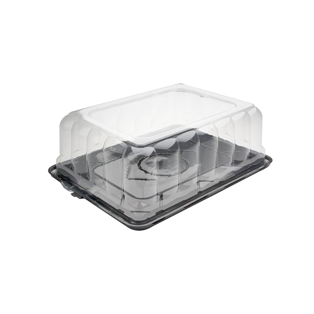 Black/Clear Plastic Cake Container 65/P S1536