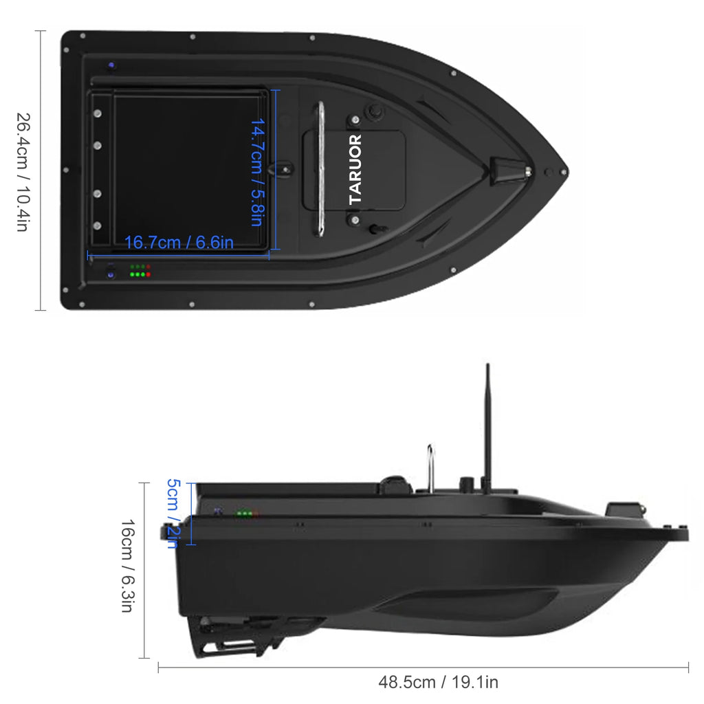 Fishing Bait Boat with Large Bait Container, 400-500M Remote H25040