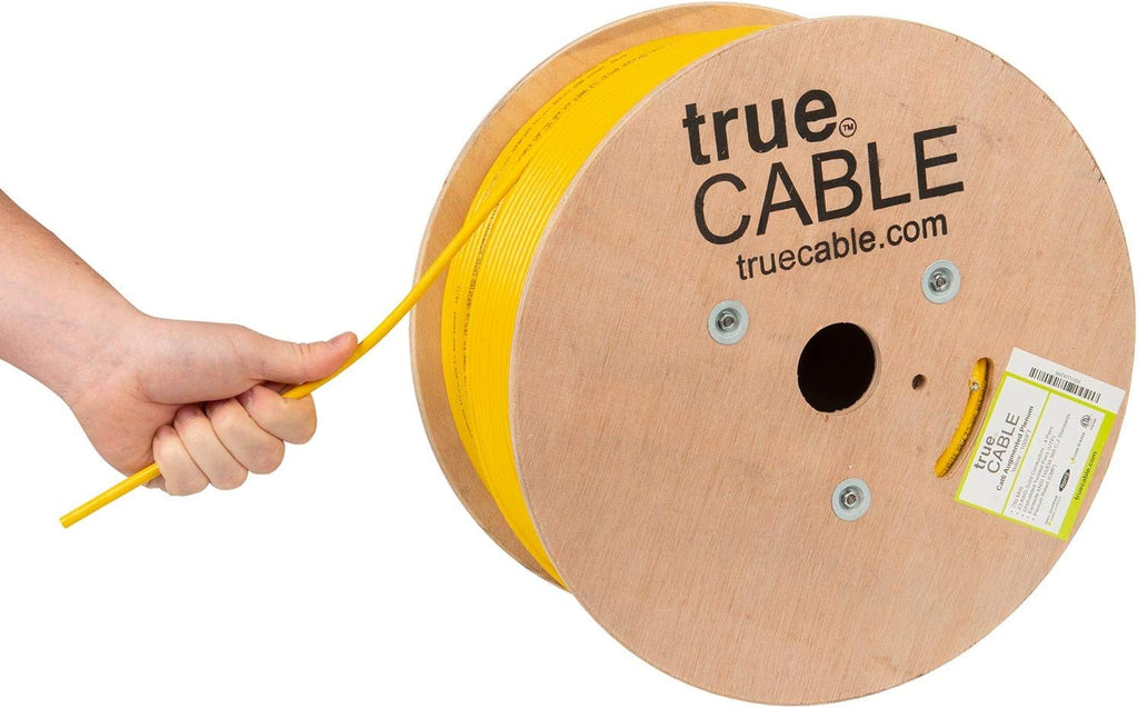 Cat6A Plenum 1000ft Pink 23AWG 4 Pair Solid Bare Copper Bulk Ethernet Cable G146226