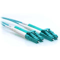 35M LC/LC Duplex 50/125 Multimode OM4 Fiber Patch Cable Aqua W2047