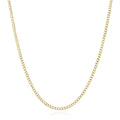 10K Solid Yellow Gold Cuban Curb Link Chain 16" - 26" W167