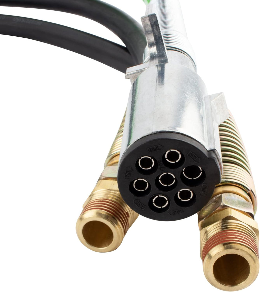 15 Ft. 3-in-1 ABS Electrical and Rubber Air Line Hose Assemblies for Semi Truck Tractor Trailer G747