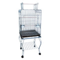 Antique Silver Open Top Parrot Cage with Stand E723