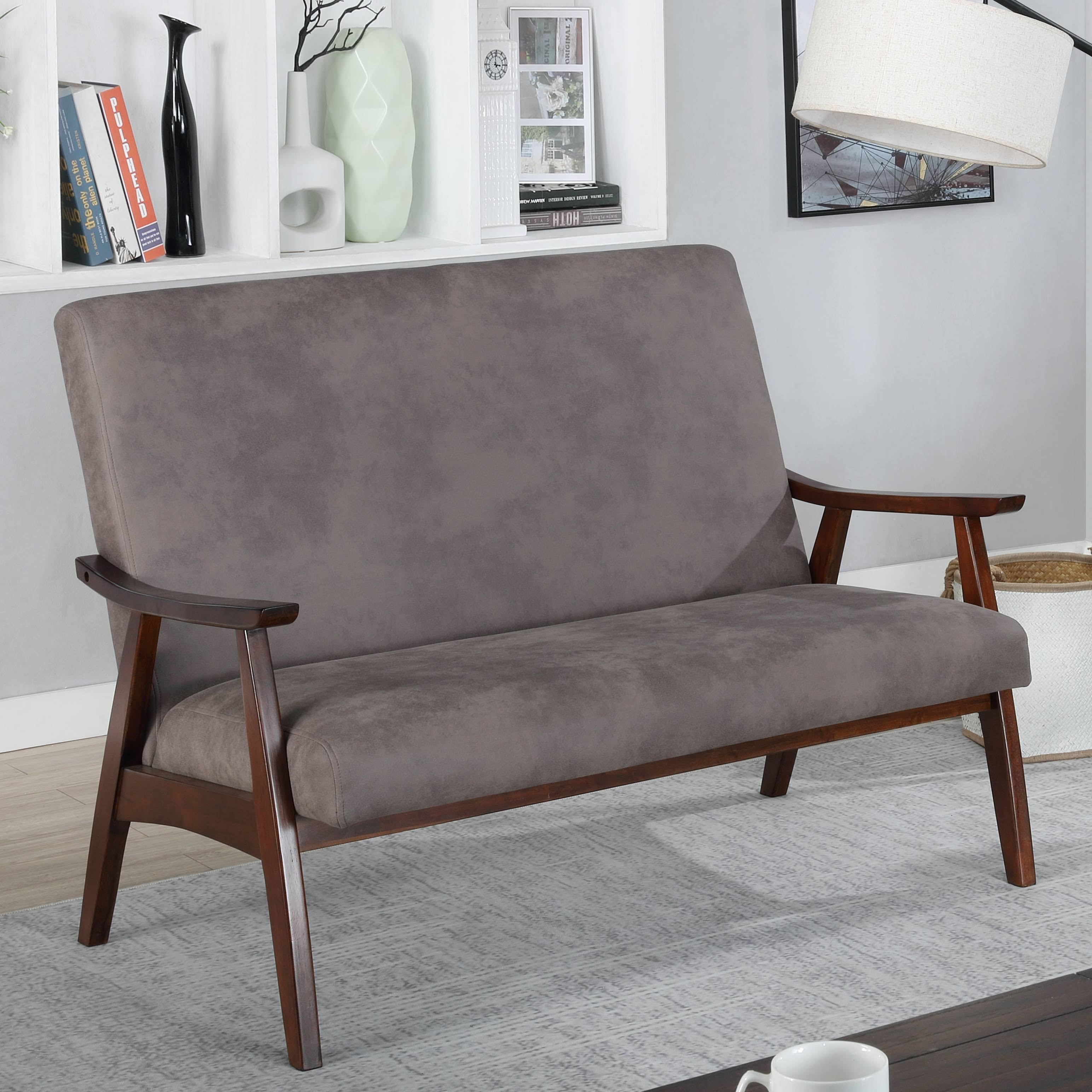 White Faux Leather Loveseat Bench U324137