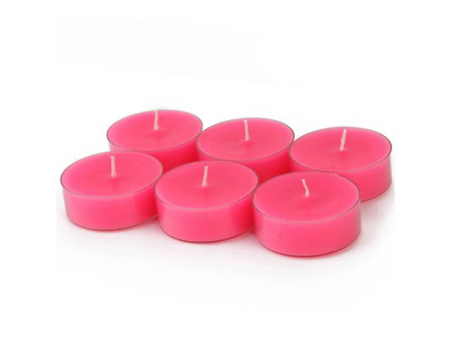 144Pcs Hot Pink Tealights D2093