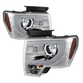 Chrome Projector Headlights with Xenon Lights for Ford F-150 N6084