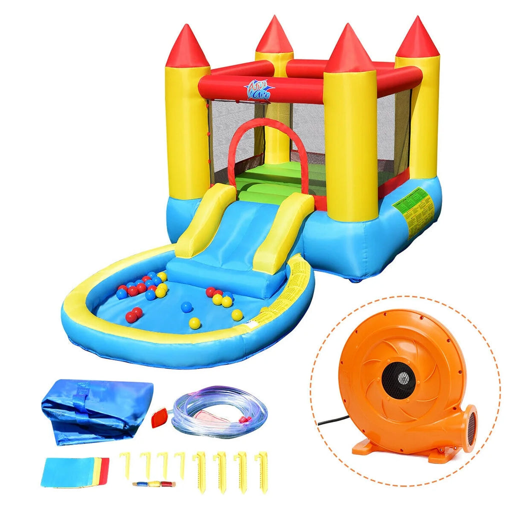 Inflatable Bounce House with Pool and 480W Blower Y5358