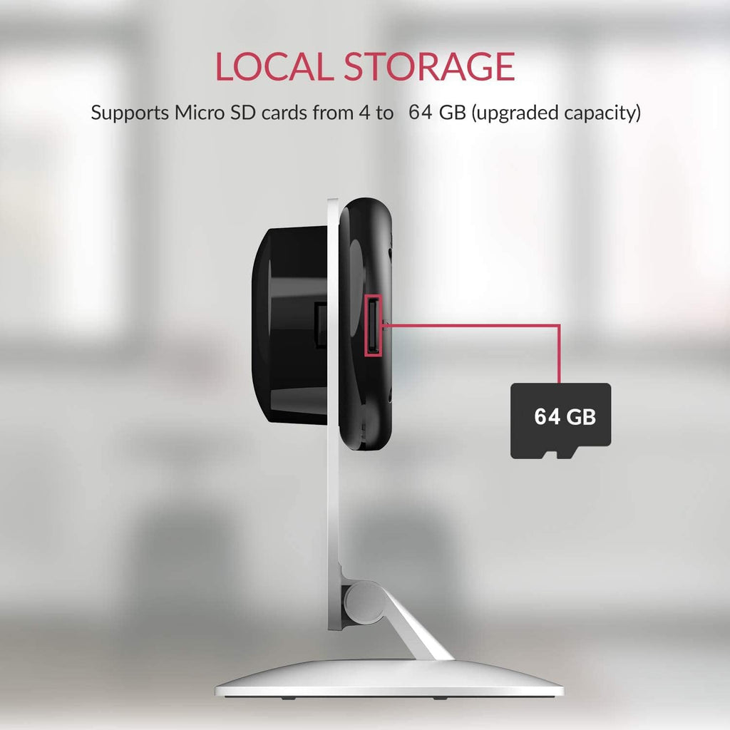 2pc 1080p WiFi Smart Indoor Security Camera with Night Vision and 2-Way Audio B368565