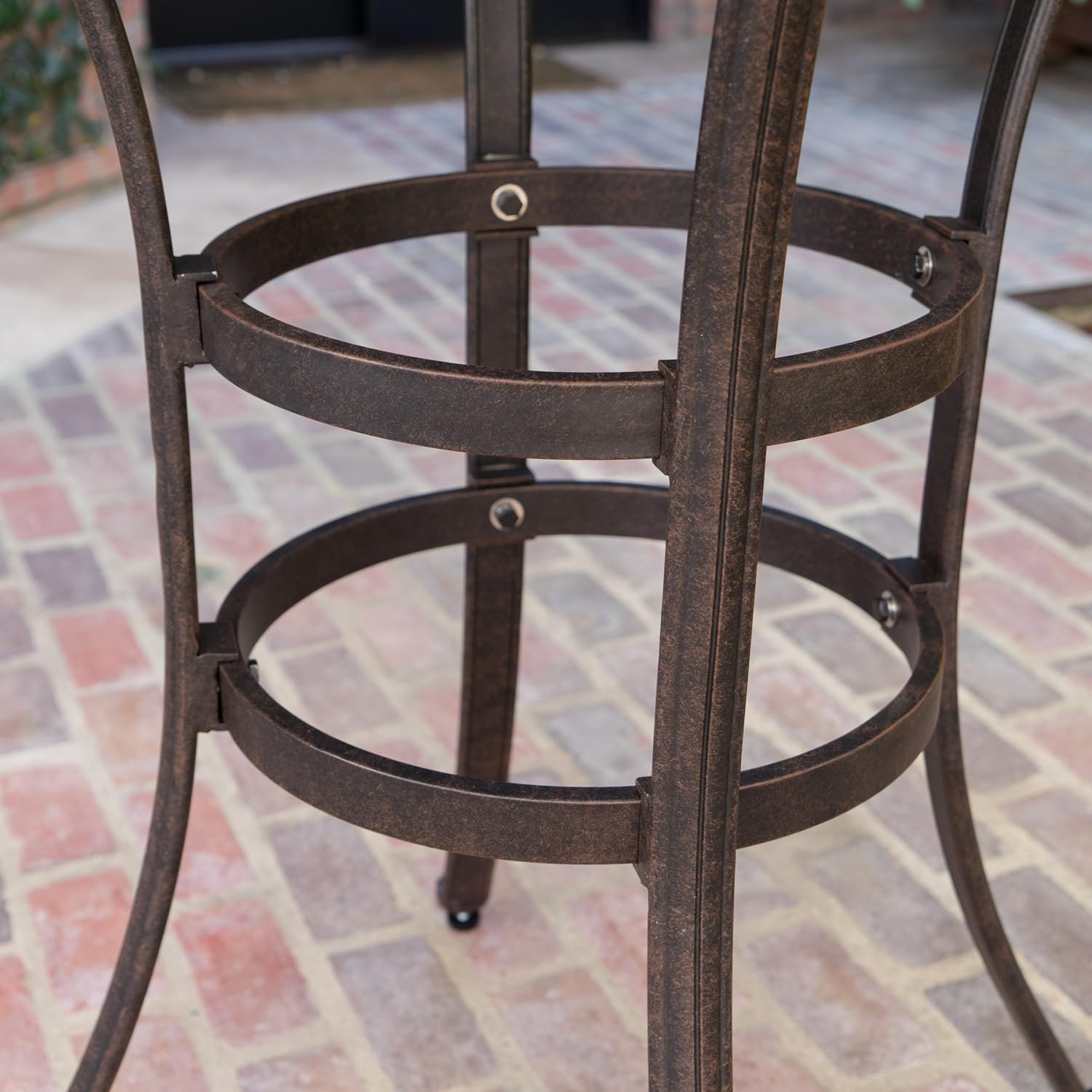 Bronze Cast Aluminum Round Bar Table P1549