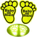 2PCS Fluorescent Green Baby on Board Car Decals Sticker L807