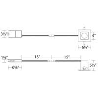 6x22 LED Square Remodel Downlight White V279
