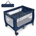 Blue Foldable Baby Playard with Carry Bag F3176
