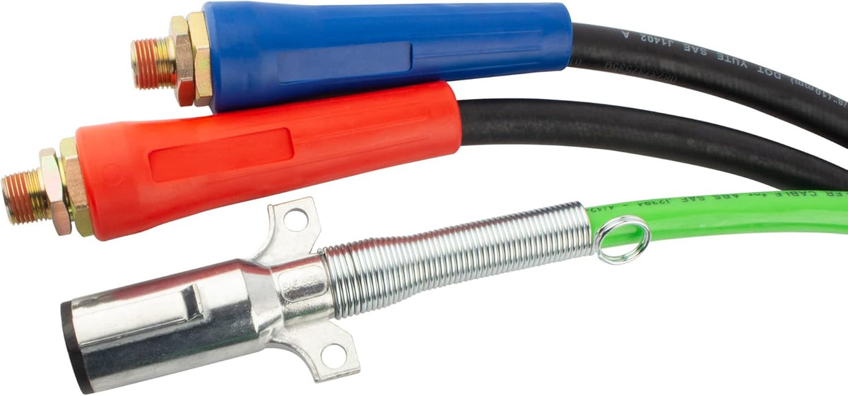 15 Ft. 3-in-1 ABS Electrical and Rubber Air Line Hose Assemblies for Semi Truck Tractor Trailer G747