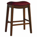Red Backless Bar Stool Q7457